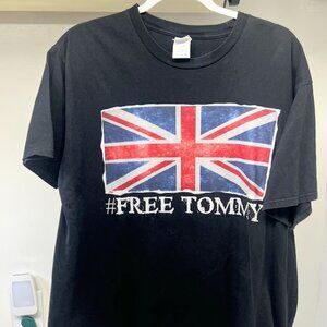 Vintage Free Tommy Robinson t shirt Mens XL